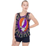 Gratefuldead Grateful Dead Pattern Bubble Hem Chiffon Tank Top