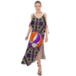 Gratefuldead Grateful Dead Pattern Maxi Chiffon Cover Up Dress