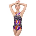 Gratefuldead Grateful Dead Pattern Cross Front Low Back Swimsuit