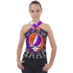 Gratefuldead Grateful Dead Pattern Cross Neck Velour Top