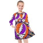 Gratefuldead Grateful Dead Pattern Kids  Quarter Sleeve Shirt Dress
