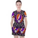 Gratefuldead Grateful Dead Pattern Women s Tee and Shorts Set