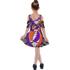Kids  Shoulder Cutout Chiffon Dress 