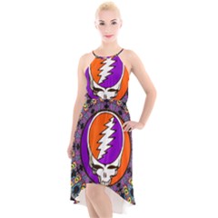 High-Low Halter Chiffon Dress  