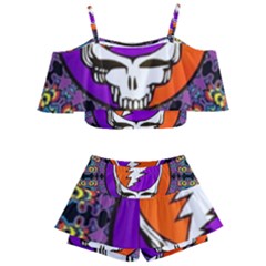 Kids  Off Shoulder Skirt Bikini 