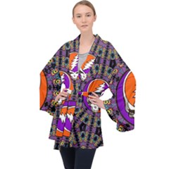 Long Sleeve Velvet Kimono  