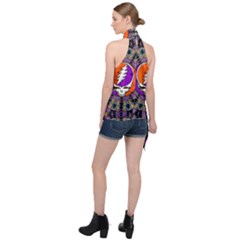 Halter Asymmetric Satin Top 