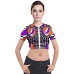 Gratefuldead Grateful Dead Pattern Short Sleeve Cropped Jacket