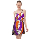 Gratefuldead Grateful Dead Pattern Summer Time Chiffon Dress