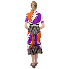 Keyhole Neckline Chiffon Dress 