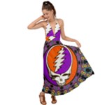 Gratefuldead Grateful Dead Pattern Backless Maxi Beach Dress