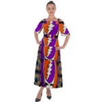 Gratefuldead Grateful Dead Pattern Shoulder Straps Boho Maxi Dress 