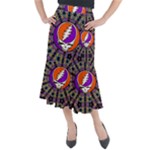 Gratefuldead Grateful Dead Pattern Midi Mermaid Skirt