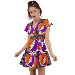 Flutter Sleeve Wrap Dress 