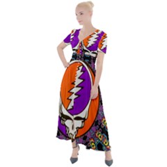 Button Up Short Sleeve Maxi Dress 