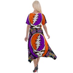 Cross Front Sharkbite Hem Maxi Dress 