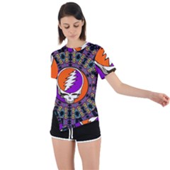 Asymmetrical Short Sleeve Sports T-Shirt 