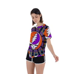Asymmetrical Short Sleeve Sports T-Shirt 