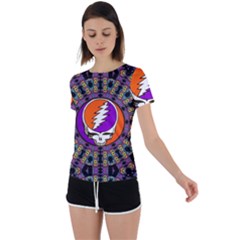 Back Circle Cutout Sports T-Shirt 