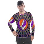 Gratefuldead Grateful Dead Pattern Men s Pique Long Sleeve Tee