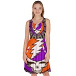Gratefuldead Grateful Dead Pattern Knee Length Skater Dress With Pockets