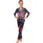 Gratefuldead Grateful Dead Pattern Kids  Satin Long Sleeve Pajamas Set