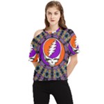 Gratefuldead Grateful Dead Pattern One Shoulder Cut Out Tee