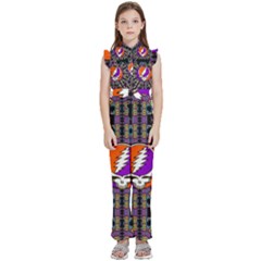 Kids  Sleeveless Ruffle Edge Band Collar Chiffon One Piece 
