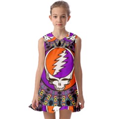 Kids  Pilgrim Collar Ruffle Hem Dress 