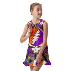Kids  Pilgrim Collar Ruffle Hem Dress 
