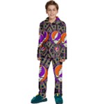 Gratefuldead Grateful Dead Pattern Kids  Long Sleeve Velvet Pajamas Set
