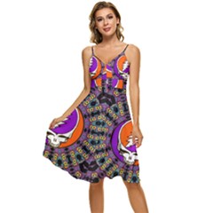 Sleeveless Tie Front Chiffon Dress 