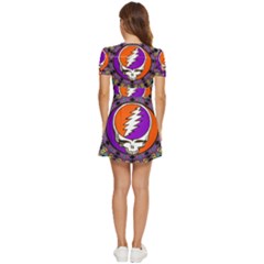 V-Neck High Waist Chiffon Mini Dress 