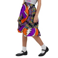 Kids  Ruffle Flared Wrap Midi Skirt 