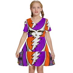 Kids  Short Sleeve Tiered Mini Dress 