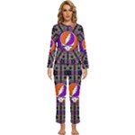 Gratefuldead Grateful Dead Pattern Womens  Long Sleeve Lightweight Pajamas Set