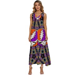 V-Neck Sleeveless Wide Leg Pants Overalls 