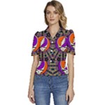 Gratefuldead Grateful Dead Pattern Puffed Short Sleeve Button Up Jacket