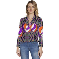 Women s Long Sleeve Revers Collar Cropped Jacket 