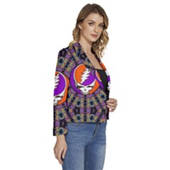 Women s Long Sleeve Revers Collar Cropped Jacket 