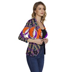 Women s One-Button 3/4 Sleeve Short Jacket 
