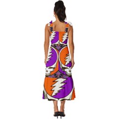 Tie-Strap Tiered Midi Chiffon Dress 