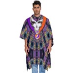 Gratefuldead Grateful Dead Pattern Men s Hooded Rain Ponchos