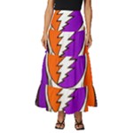 Gratefuldead Grateful Dead Pattern Tiered Ruffle Maxi Skirt