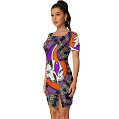 Fitted Knot Split End Bodycon Dress 