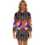 Gratefuldead Grateful Dead Pattern Womens Long Sleeve Shirt Dress