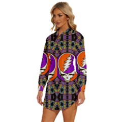 Womens Long Sleeve Shirt Dress 