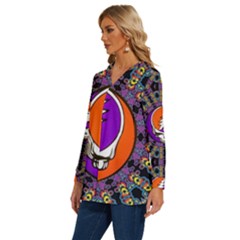 Long Sleeve Drawstring Hooded Top 