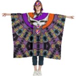 Gratefuldead Grateful Dead Pattern Women s Hooded Rain Ponchos