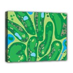 Golf Course Par Golf Course Green Canvas 14  x 11  (Stretched)